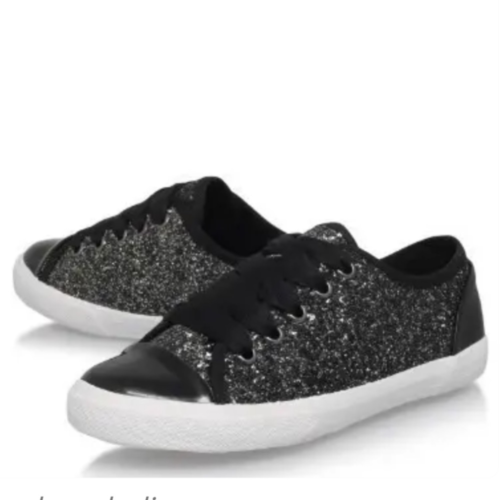 Kurt Geiger Black Glitter Women's Sneakers